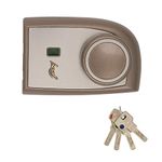 Godrej Rim Lock l Astro EXS+ I 1CK Deadbolt l for Inside Opening and Sliding Wooden Doors l Left/Right-Handed Doors l 4 Keys l 15-Year Warranty l Manual Locking I Milano Bronze