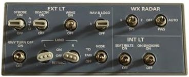 Goekhyrani Flight Simulator Control Panel,.A101 A32x mini Light OVERHEAD Panel for MSFS 2020/2024 - Compatible with Fenix A320 FBW A32NX - Windows Home Cockpit