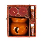 AuraDecor Fragrance Heat Diffuser Gift Set with Tealight Candles || HomeDecor || Diffuser Set || Tealight || Candles (Jasmine)