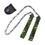 AASONS Outdoor Pocket Chainsaw 26 Inch Long Chain, Compact Folding Hand Saw Tool With Nylon Handles & Pouch For Hiking Survival Gear, Camping, Hunting, Tree Cutting Or Emergency Kit, Replaces Pole Saw
