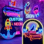 Custom Logo Neon Sign - Create Your Own Design! Customizable LED Light Sign with Multi-Color UV Printed Logo for Home, Bar, Business Wall Decor, and More - Upload Your Own Design