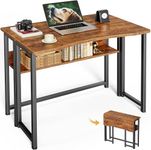 Huuger Folding Desk with Storage Sh
