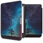 kwmobile Case Compatible with Kobo Clara HD Case - eReader Cover - Cosmic Nature Blue/Grey/Black