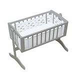 BreathableBaby, Classic 3mm Breathable Mesh Liner for Cribs & Cradles, On Cloud Nine, Covers 4 Sides, Non-Padded Single Layer Cot Bumper Alternative, Safety Tested