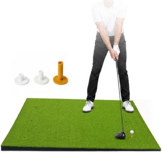 SAPLIZE Sloped Golf Hitting Mat 5x4 FT, Uneven Lie Practice Mat for Real Course Training, Progressive 5–23mm Slope Base, Golf Mat for Backyard, Garage & Simulator Practice