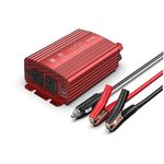 BESTEK 300Watt Pure Sine Wave Power Inverter DC 12V to AC 110V Car Plug Inverter Adapter Power Converter with 4.8A Dual USB Charging Ports and 2 AC Outlets Car Charger