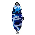Tidal Wake TAG-IT Round Nose Surf & Wake Board Sock Bag with Built-in Carrying Handle & Name TAG, 60" Tag Your Bag - Personalize with Your Name! (Blue Camouflage Design)