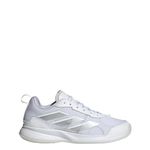 Adidas Women Mesh AvaFlash Tennis Shoe FTWWHT/FTWWHT/SILVMT (UK-6)