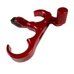 360°Rotation Thumb Bow Release, Aluminum Alloy 3 Finger Thumb Trigger Caliper Grip Compound Bow Release Aid, Replaceable Bow Release Trigger Caliper Grip red