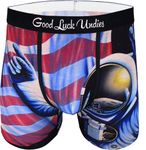 Good Luck Undies Men's American Astronaut Boxer Brief Underwear, Extra Large