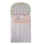 abracadabra Newborn Cotton Quilted Nest Bag/Sleeping Bag, Size 70 cm x 36 cm, Age 0-9 Months (Bunny Garden) - Peach