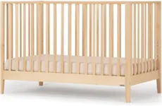 dadada Baby LaLa 3-in-1 Convertible Crib - Wood Crib Converts into Toddler Bed & Daybed - Greenguard Gold Certified, Made in Italy - 3 Adjustable Mattress Heights - Solid Beechwood (Natural)