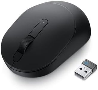 Dell Mobile Ergonomic Wireless Computer Mouse with Bluetooth - 36-Month Long Battery Life - Slim Cordless Computer Mouse Compatible with PC, Mac, Linux, Android, Chrome - MS3320W - Black