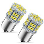 Melphan-Auto 1156 Bulb Reverse Light, Led 1141 1003 7506 BA15S Bulbs, 12V-24V 54SMD Used for Truck Car Backup Reverse Lights, Tail Parking Lights,Camper Trailer RV Interior Light, 2pcs White