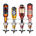 Trintion 4 Bottle Optics for Home Bar 4 x 30ml Wall Mounted Bar Butler Drinks Stand for Spirits Aluminum Alloy Optic Spirit Barware Set for Home Pub Kitchen Bar