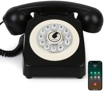 Sangyn Bluetooth Landline Phone with Handset and Speakerphone, Retro Bluetooth Home Phone, Classic Bluetooth Desk Phone, Cordless Bluetooth Telephone with USB Rechargeable
