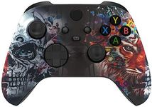 eXtremeRate Custom Shell for Xbox Series X & S Controller - Revitalize Your Controller - Tiger Skull Replacement Cover Front Housing Cover for Xbox Core Controller Wireless [Control NOT Included]