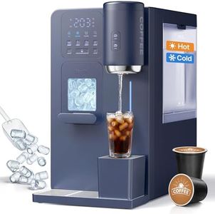 EXNOS 3-in-1 Water Dispenser with Ice Maker – Compact Coffee Brewer, K-Cup® Pod Compatible, Hot/Cold/Warm Water, Adjustable Water Volume, Bullet Ice Ready in 8–12 Minutes, for Home & Office