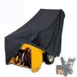 BOSKING Universal Snow Thrower Cover Waterproof Heavy Duty 420D Oxford Polyester, UV Protection, Fit Most Electric Two Stage Snow Blowers with Adjustable Drawstring & Storage Bag (43"Lx32”Wx35"H/50"H)