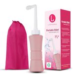 laphang Portable Bidet 500ml Pink Peri Bottle with Waterproof Pouch and Cap – PP + TPR, Leak Proof & Scratch Resistant –Perineal Bottle for Postpartum Hemorrhoids Healing, Maternity Kit Essentials…