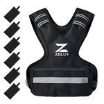 ZELUS Weighted Vest for Men and Women, 5-9 kg Adjustable Weighted vest with weights Included,Weight Vests with 6 Ironsand Weights for Cardio and Strength Training