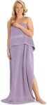 Collections Etc Extra Long Cotton Bath Sheet Lavender