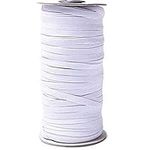 Dawwoti [6mm,50m]Flat Elastic Band,Braided Elastic Band,Braided Stretch Strap Cord Roll for Sewing and Crafting DIY Arts Crafting,6MM50M