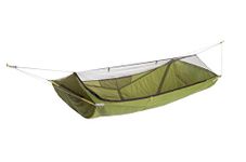ENO SkyLite Hammock - 1 Person Flat, Portable Hammock - Integrated Bug Net - for Camping, Hiking, Backpacking, Travel, Festival, or The Beach - Evergreen