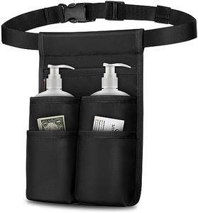 SITHON Bolsa para Botella de Masaje, Funda organizador de Loción de Masaje para 2 Botellas, Organizador de Cintura de Aceite con Cinturón Ajustable (solo bolsa),