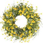 Sggvecsy Yellow Daisy Wreath 24 Inc