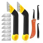 12 Pcs Pro Grout Removal Tool, Grouting Rake with 7 Pcs Replacement, Tile Grout Hand Saw Angled for Tile Cleaning with Hook, 2 Pcs Tile Grout Remover for House Renovate