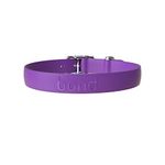 Bond Pet Products Durable Dog Collar | Comfortable, Easy to Clean & Waterproof Collars for Dogs | High Performance Weatherproof Elastomer Rubber | Small - Grape Purple