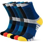 Niofind Mens Socks 6 Pairs, Cushioned Men Women Socks, Anti-Blister, Anti-Odour, Moisture-Wicking, Breathable Cotton Socks for Trainer, Running, Sports, Walking, Working, Cycling, Hiking (9-11)