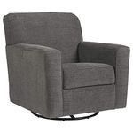 Signature Design by Ashley - Alcona Swivel Glider Accent Chair, Charcoal