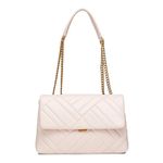 Miraggio Alicia Quilted Shoulder Bag for Women with Convertible Sling/Crossbody Strap (Ivory)