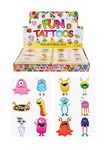 Henbrandt Monsters Temporary Tattoos for Children 24 Assorted Designs Perfect Party Bag Filler & Gift Idea for Children (Pack of 24)