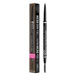NYX Professional Makeup Brow Pencil, Micro Brow Dual Ended Ultrafine Pencil Tip with Mechanical Brow Tool and Spoolie Brush, Vegan Formula, Korean Makeup, Shade: Taupe