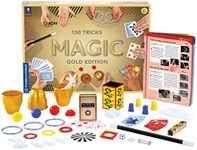 Thames & Kosmos Magic: Gold Edition | Playset with 150 Tricks | 96 Page Full Color Instruction Manual | 42 Props | Video Tutorials | Fun for Kids 8+