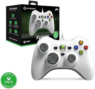 Hyperkin Xenon Wired Controller - White - Officially licensed Xbox 360 Controller replica for use with Xbox Series X|S, Xbox One, Windows 10|11, PC, Video Game Controller, 3.5MM Audio Jack, Impulse Triggers, Plug and Play Gaming Gamepad