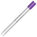 Monteverde Medium Ballpoint Soft Roll Refill for Cross Pens - Purple (Pack of 2)