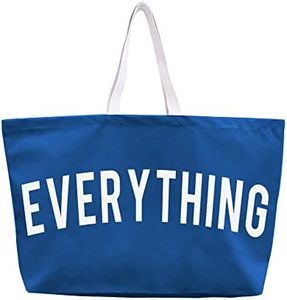 LLYLIU Canvas Tote Bag - Extra Large Shopping Beach Totes Bags Reusable Big Grocery Bag 28" x 8" x 16", Ocean Blue, X-Large