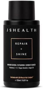 JSHealth Nourishing Vitamin Hair Conditioner - Deep Conditioner for Dry Hair - Sulfate Free, Vegan & Safe for Colored Hair - Made with Vitamins C & E | Vegan Keratin | Argan Oil, 350ml