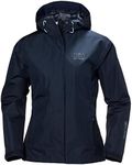 Helly Hansen Womens Seven J Rain Jacket, M, Navy