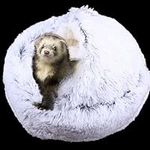 Ferret Bed Cave and Hideouts，Ferret Hideaway Bed Accessories for Cage Ferret Beds and Hideouts (Gray)