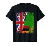 ZAMBIA Half BRITAIN UK Friendship Flag ZAMBIAN T-Shirt