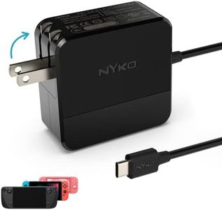 Nyko 39W USB-C Fast Charger for Nintendo Switch - Supports TV Dock Mode, 15V, 2.6A Charger with 8ft Cord for Rapid Charging - Works with Steam Deck and Other Type-C Devices