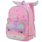 VX VONXURY Kids Backpack,Cute Lightweight Water-resistant Preschool Toddler Kindergarten Backpack for Boys Girls with Chest Buckle (Glitter Unicorn)