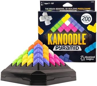 Educational Insights Kanoodle Pyramid, Brain Teaser Puzzle Game, Featuring 200 Challenges, Addictive Social Sensation, Ages 7+