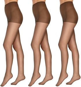 L'eggs womens Everyday Women's Nylon Pantyhose Control Top Panty - Multiple Packs Available, Sun Tan 3-pack, Queen