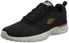 Skechers Golf Men's Skech-air Dynamight Tuned Up Walking Shoe, Black Engineered Mesh Pu Gray Trim, 8 UK